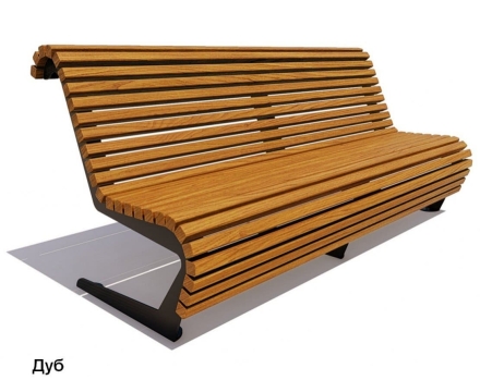 Скамейка уличная Стрит, Сосна 3,0 м оптом, фото 4