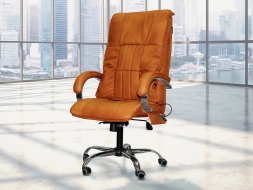 Офисное массажное кресло EGO BOSS EG1001 на заказ (Кожа Премиум), фото 2