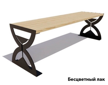 Парковая скамейка Часы, Лиственница 1,2 м оптом, фото 2