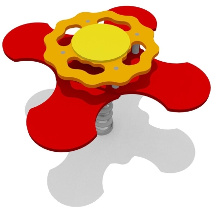 Качалка на 1 пружине Цветочек ВСТ 1251 4-х местная для детской площадки оптом, фото 1