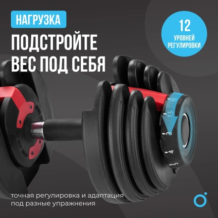 Гантель регулируемая OXYGEN FITNESS FLEXER 16 кг оптом, фото 4