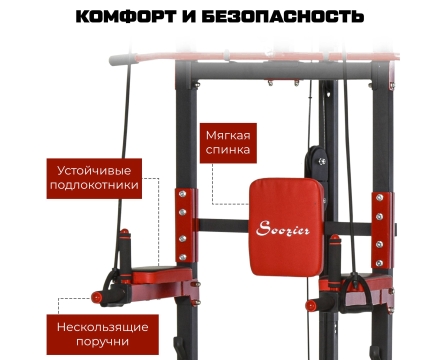 Турник-брусья, тяга сверху DFC HOMEGYM HOMCOM оптом, фото 3