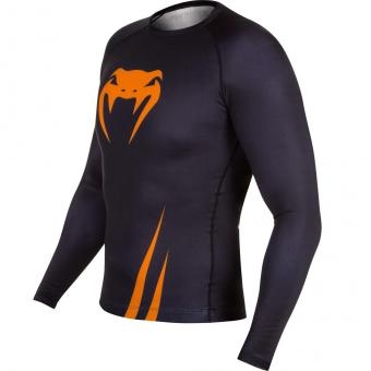 Рашгард Venum Challenger Rashguard - Long Sleeves Black/Neo Orange оптом, фото 2