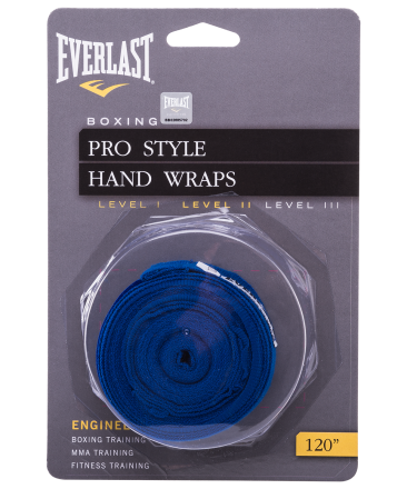 Бинт боксерский Everlast 4466BL, 3.5 м, хлопок, синий оптом, фото 1