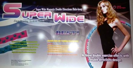 Обруч Superwide HAO TIAN 2R (8 секций: 4 роз, 4 голуб/ вес: 1,6кг/ d-105см) оптом, фото 1