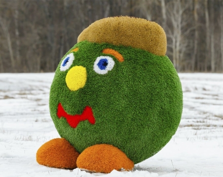 Топиари смайлик в берете - газон Eco+Premium оптом, фото 2