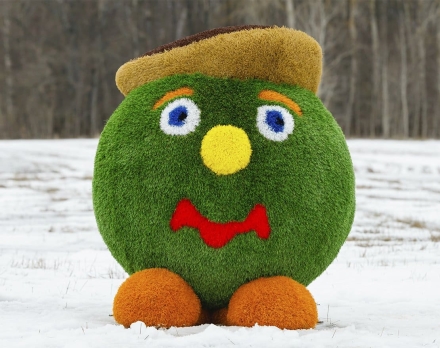 Топиари смайлик в берете - газон Eco+Premium оптом, фото 1