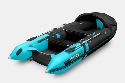 Gladiator E 420 PRO AIR Черно-бирюзовый моторная лодка ПВХ НДНД оптом, фото 2