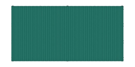 Навес контейнерной площадки для мусора (зеленый) (2 секции) МФ 55.02.02-01 оптом, фото 5