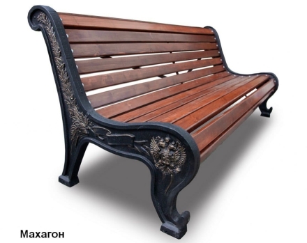 Скамейка чугунная Патриот, Сосна 1,5 м оптом, фото 5