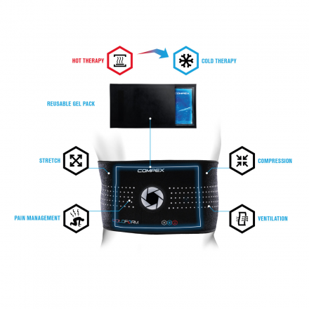 Бандаж спины Compex COLDFORM BACK с гелевым вкладышем,размер L/XL, арт. 3-0028-LXL-FG оптом, фото 3