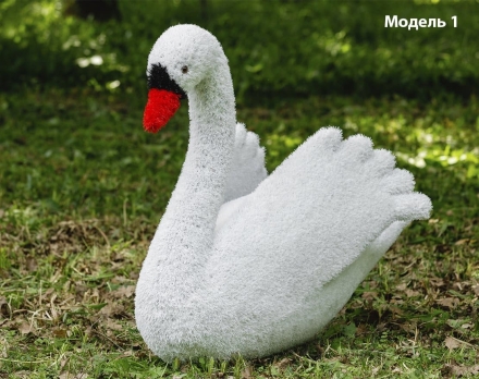 Топиари лебедь белый Модель 2 - газон Eco оптом, фото 3