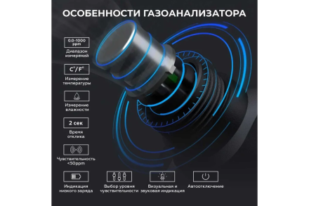 Цифровой детектор утечки взрывоопасных газов iCarTool 0-1000 ppm IC-M101A оптом, фото 4