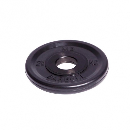 Диск олимпийский Barbell d 51 мм чёрный 2,5 кг оптом, фото 1