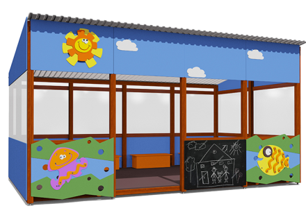 Теневой навес серия Морская ВСТ 1509/1 18 м2 для улицы оптом, фото 1