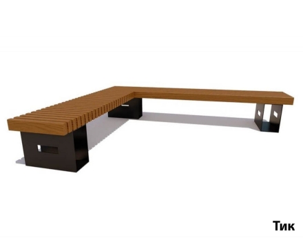 Парковая скамейка Сосновый бор (2,5*2,12 м) Ангарская сосна оптом, фото 4