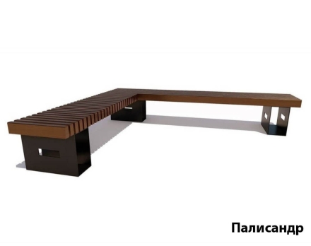 Парковая скамейка Сосновый бор (2,5*2,12 м) Ангарская сосна оптом, фото 3