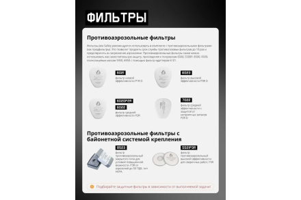 Комплект для защиты дыхания Jeta Safety полумаска из силикона, разм.L (большой) J-SET6500-L оптом, фото 24