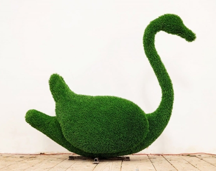 Топиари лебедь Вэнди, с кашпо - газон Eco оптом, фото 1