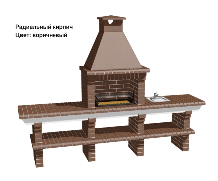 Печь Аристократ 710 Прямоугольный кирпич красный с коричневым оптом, фото 9