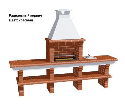 Печь Аристократ 710 Прямоугольный кирпич красный с коричневым оптом, фото 11