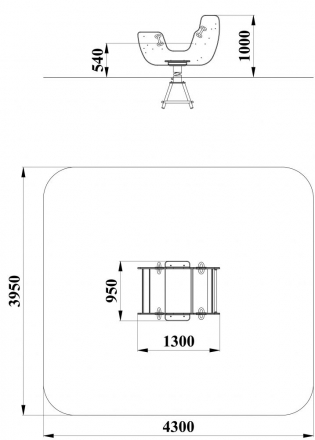 ДИО 4.191 Качалка на пружине двойная оптом, фото 2