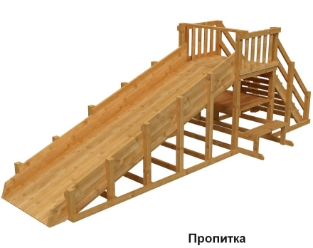 Зимняя деревянная заливная горка Снежный Барс 2 оптом, фото 4