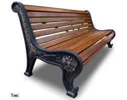 Скамейка чугунная Патриот, Сосна 2,0 м, фото 2