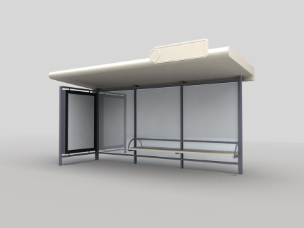 Павильон остановочный AA-1002 3000x2000 мм полимерный оптом, фото 1