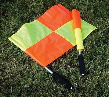 Флаги для боковых судей &quot;MITRE&quot; арт.A3069AAA,алюм. древко,нейлон,комплект из 2 шт. красно-желт оптом, фото 1