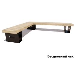 Парковая скамейка Сосновый бор (2,5*2,12 м) Лиственница, фото 2