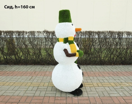 Топиари снеговик Сноу, h=100 см - газон Eco оптом, фото 6