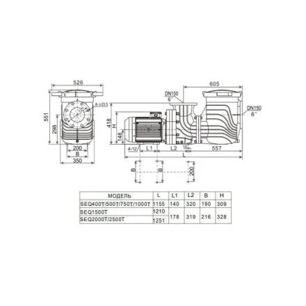 Насос с префильтром AquaViva LX SEQ1500 оптом, фото 4