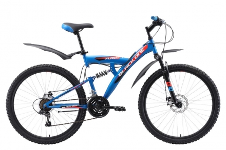 Велосипед Black One Flash FS 26 D голубой/чёрный/оранжевый 16&quot; оптом, фото 1