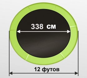 ARLAND Батут 12FT с внутренней страховочной сеткой и лестницей (Light green) оптом, фото 2