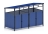 Навес контейнерной площадки для мусора (синий) (2 секции) МФ 55.02.02-03  оптом