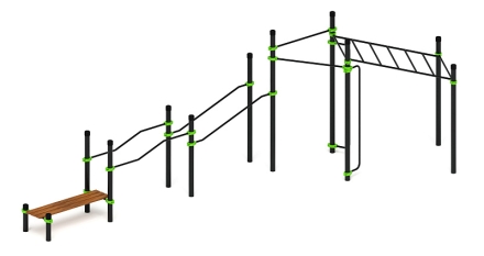 Воркаут ЛОВ 108 зеленый ВТ 102.21-02 оптом, фото 3