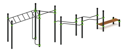 Воркаут ЛОВ 108 зеленый ВТ 102.21-02 оптом, фото 4