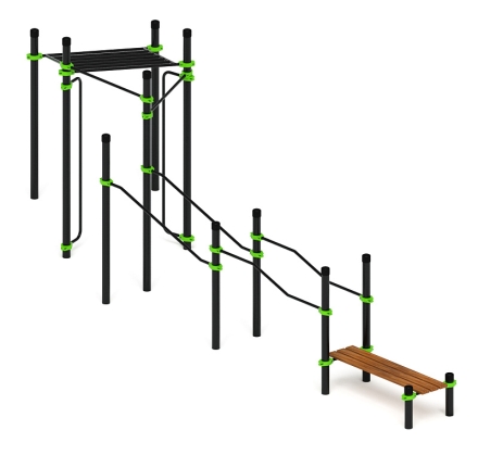 Воркаут ЛОВ 108 зеленый ВТ 102.21-02 оптом, фото 2