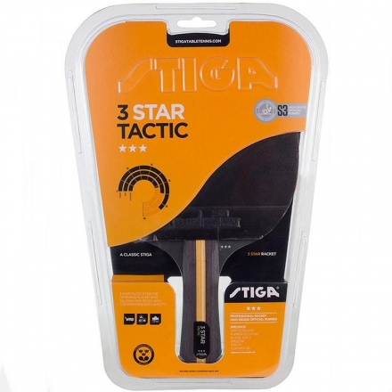 Ракетка для настольного тенниса Stiga Tactic WRB 3***, для продвинутых игроков, одобренная ITTF, коническая ручка оптом, фото 1