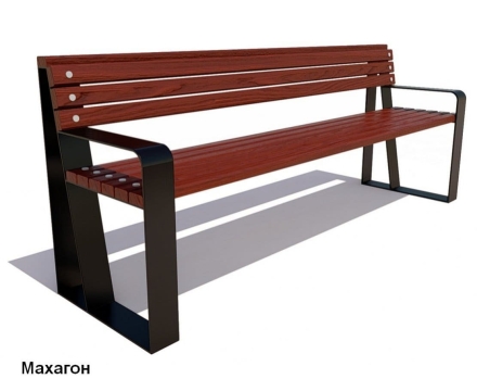 Скамейка уличная Отдых, Лиственница 2,5 м оптом, фото 3