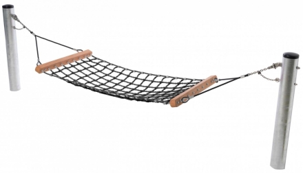 Гамак Hammock из армированного каната 201х100 см со столбами для детской площадки оптом, фото 1