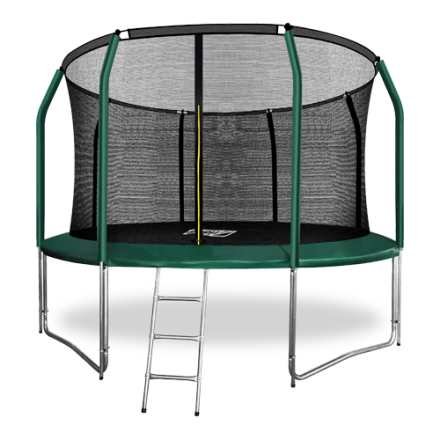 ARLAND Батут премиум 12FT с внутренней страховочной сеткой и лестницей (Dark green) оптом, фото 1