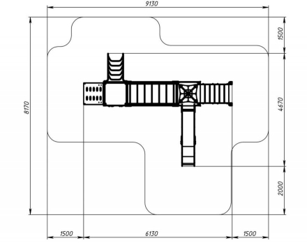 Детская игровая площадка Морской ДИК 2.17.09-01 H=1500 оптом, фото 6