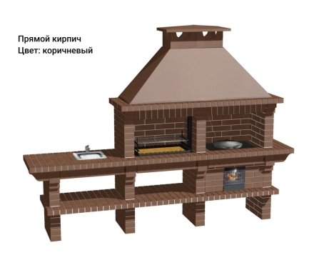 Печь Аристократ 730 Прямоугольный кирпич микс коричневого с желтым оптом, фото 11