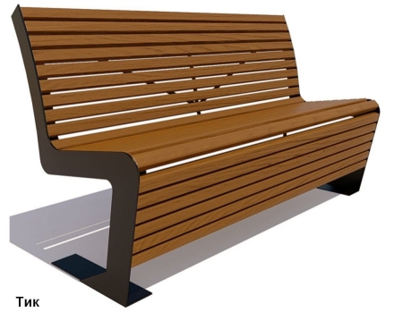 Скамейка парковая Пушкино, Сосна 3 м оптом, фото 3