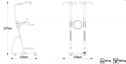 Стойка турник-пресс-брусья Marbo Sport MP-U210 оптом, фото 2