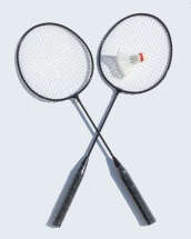 Набор для игры в бадминтон черный Набор для игры в бадминтон черный