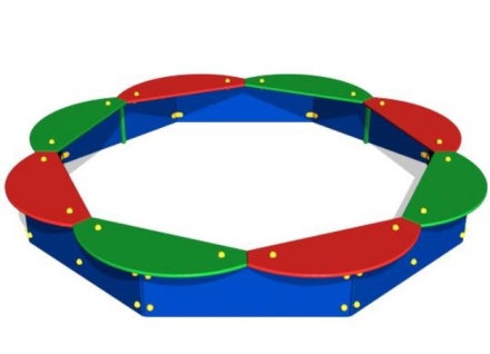 Детская песочница Восьмиугольная П058 для игровой площадки оптом, фото 1