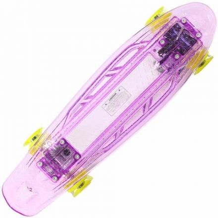 Скейтборд со светодиодной подсветкой Shark TLS-403 Crystal Purple 22&quot; фиолетовый  оптом, фото 1